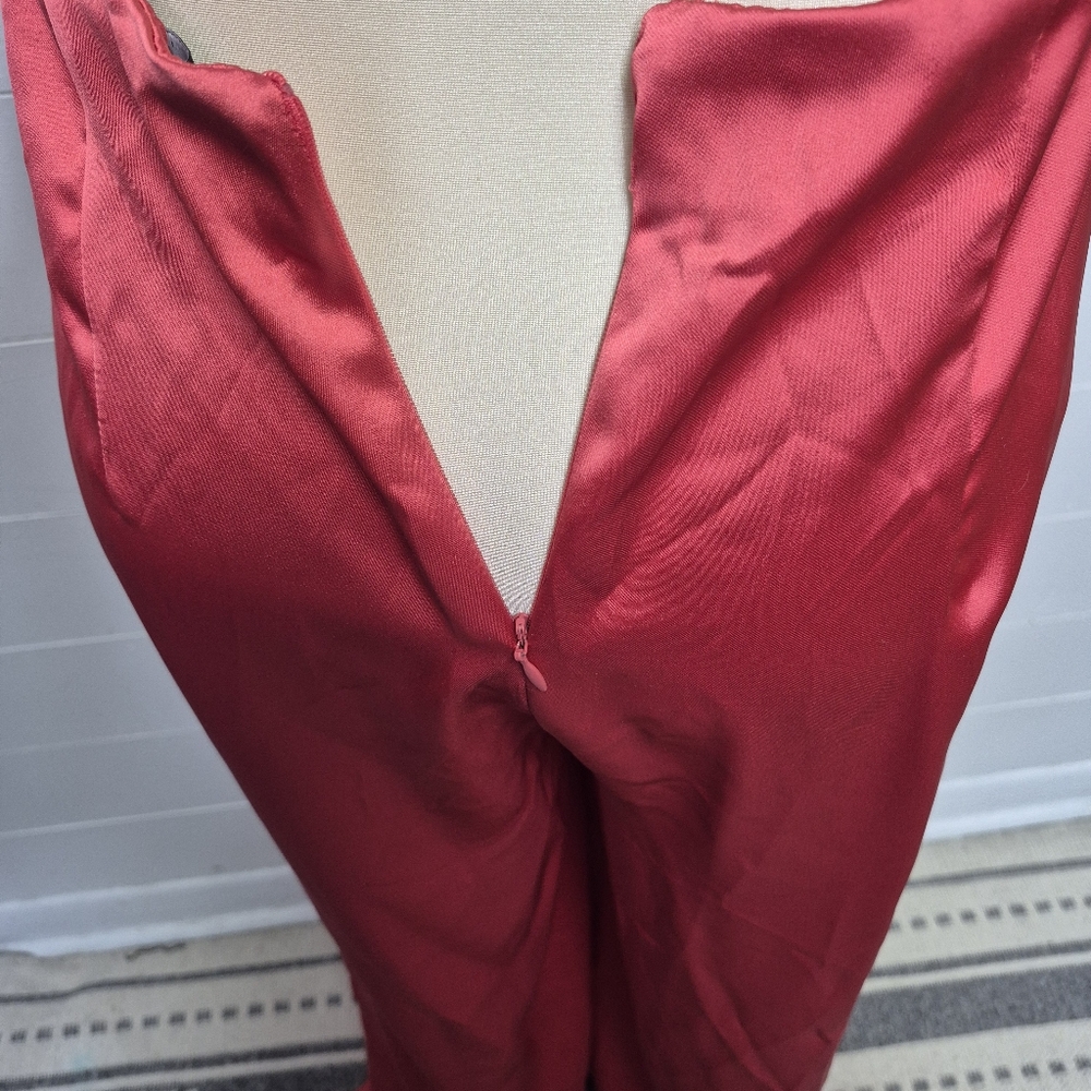 Zara Satin Effect Pink Halter Neck Wide Leg Jumpsuit Size S - Picture 10 of 16